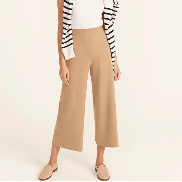 JCrew Wide-leg Sweater-pant in Heather Khaki - Picture 2 of 12